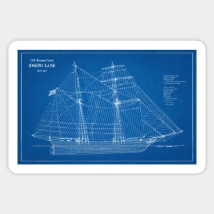 United States Revenue Cutter Joseph Lane - AD Sticker